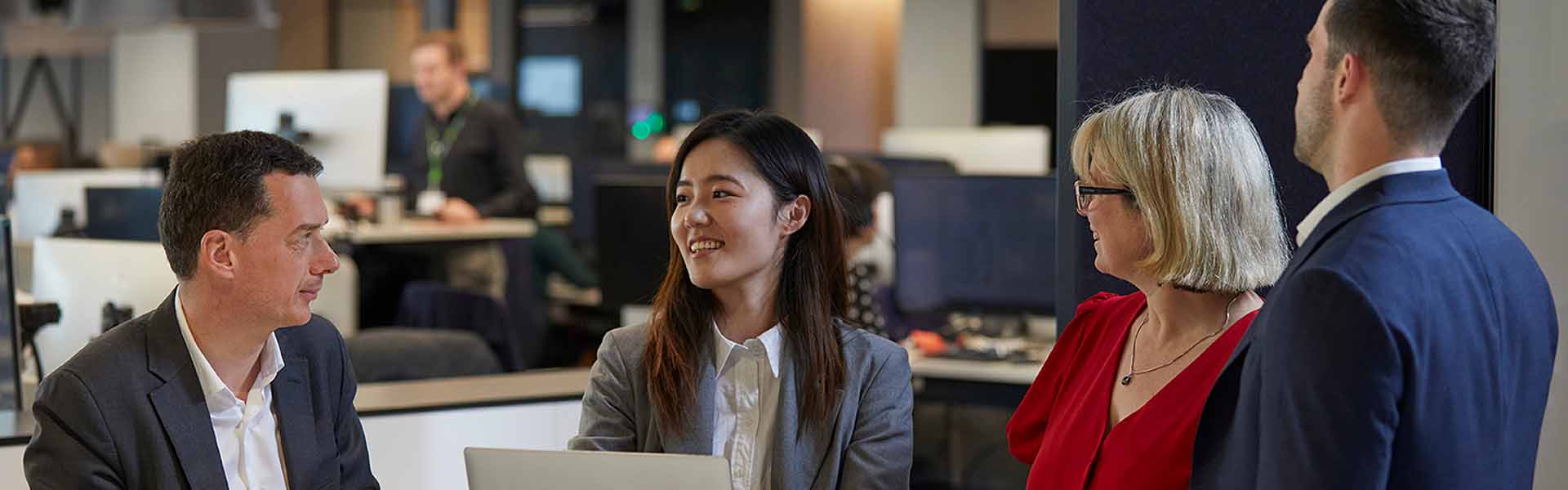 SMBC Employee's on a work meeting in person